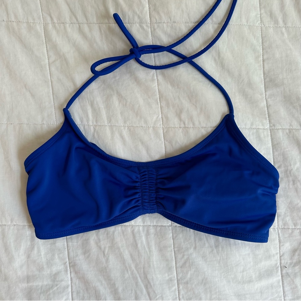 Blue bikini top